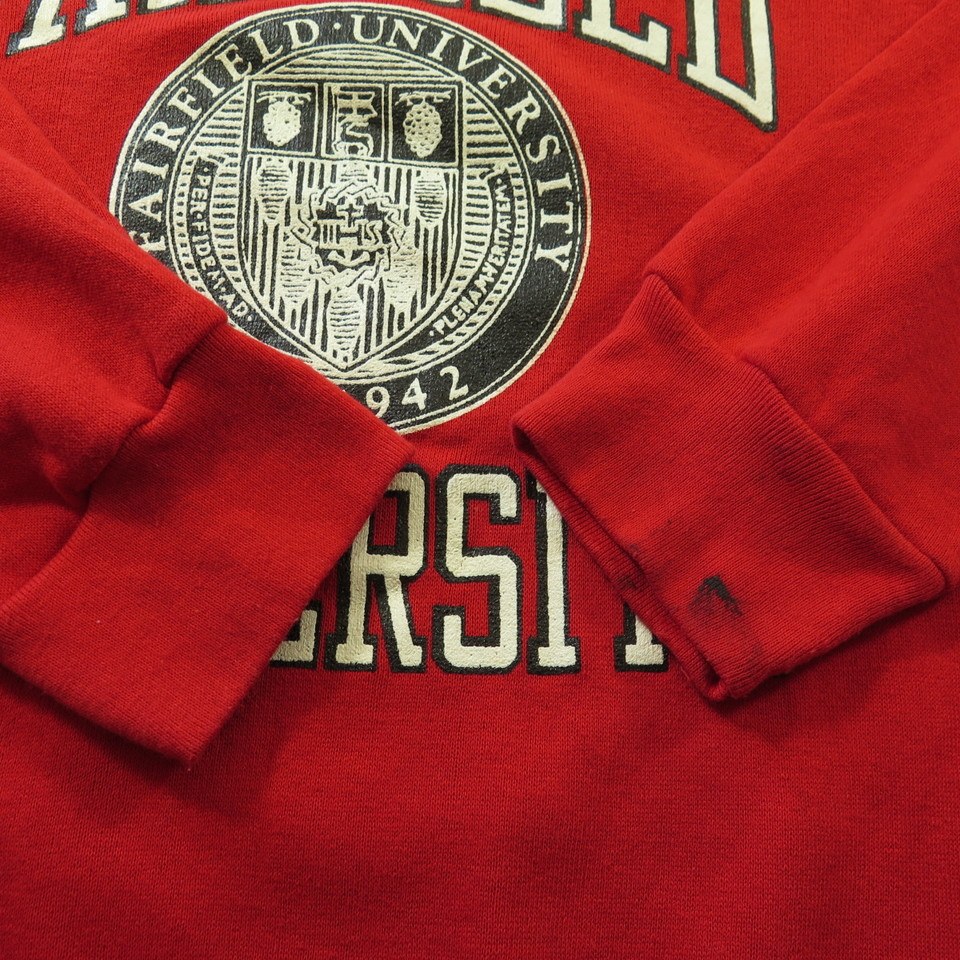 Vintage 80s Fairfield University Champion Sweatshirt L Deadstock 50/50 ...