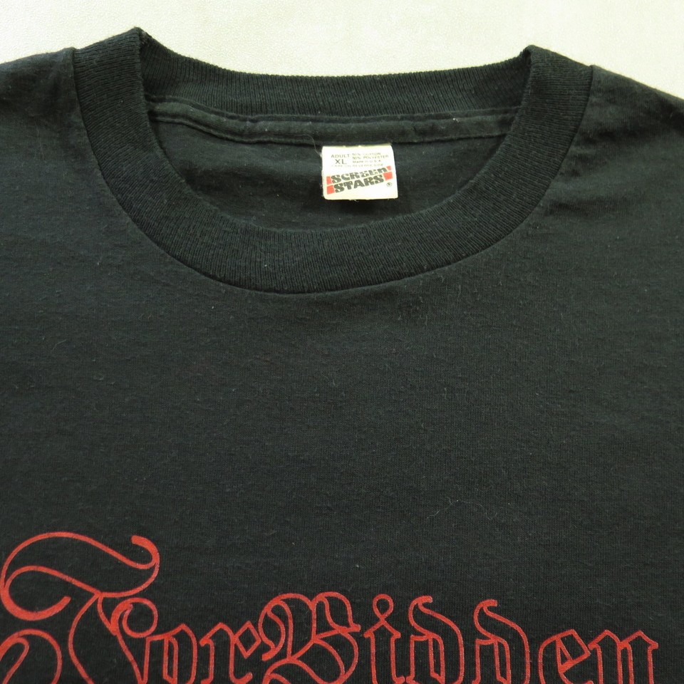 Vintage 80s Forbidden Subjects T-Shirt XL CD-ROM Screen Stars USA