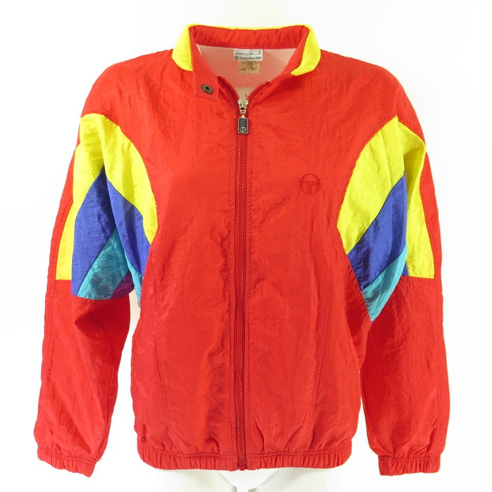 Vintage 80s Sergio Tacchini Track Suit Womens 8 Deadstock Windbreaker Red |  The Clothing Vault