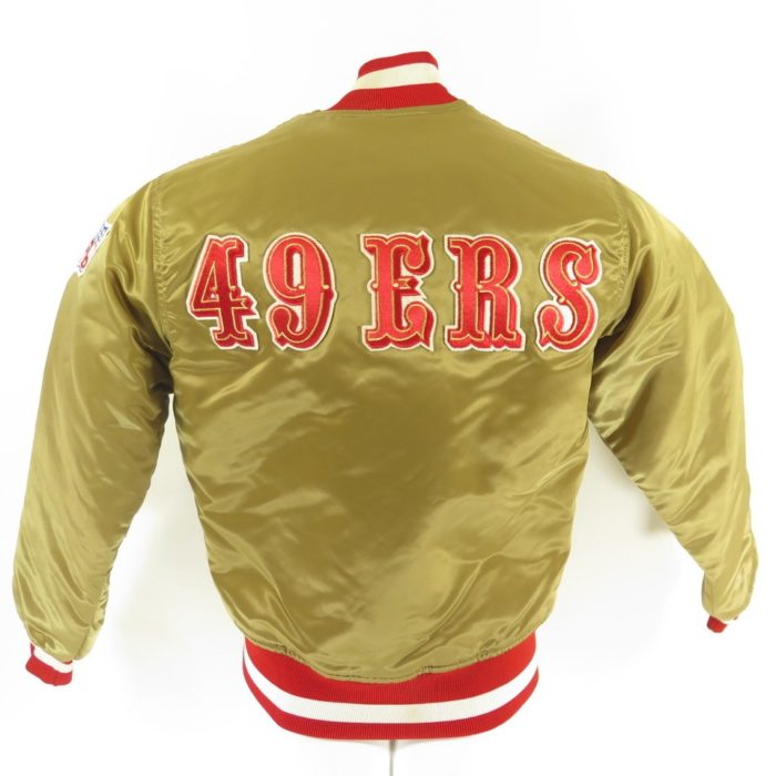49ERs STARTER Jacket 80's Vintage/ OFFICIAL San Francisco Forty Niners Sewn  Satin Insulated Made in UsA/ NfL Football Fan Sports