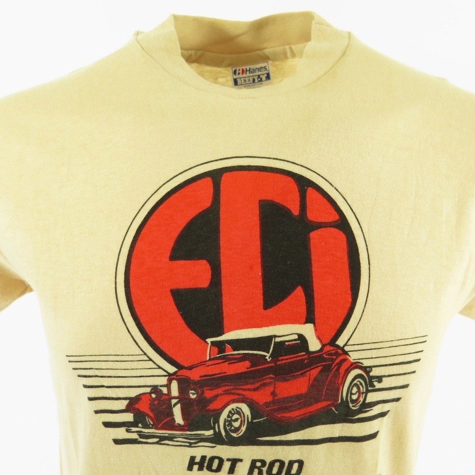 Vintage 80s Retro 50s Cars T-Shirt Mens XL Deadstock Hanes 50/50