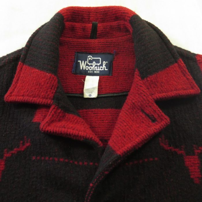 Vintage 80s Woolrich Wool Jacket Coat Mens S Southwestern Reindeer 