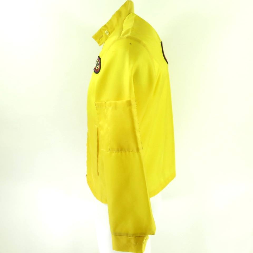 Vintage 80s Racing Jacket Mens S Wynns Yellow Stripe Patches