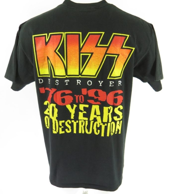 Vintage 90s KISS Band T-Shirt XL Deadstock 20 Years of Destruction