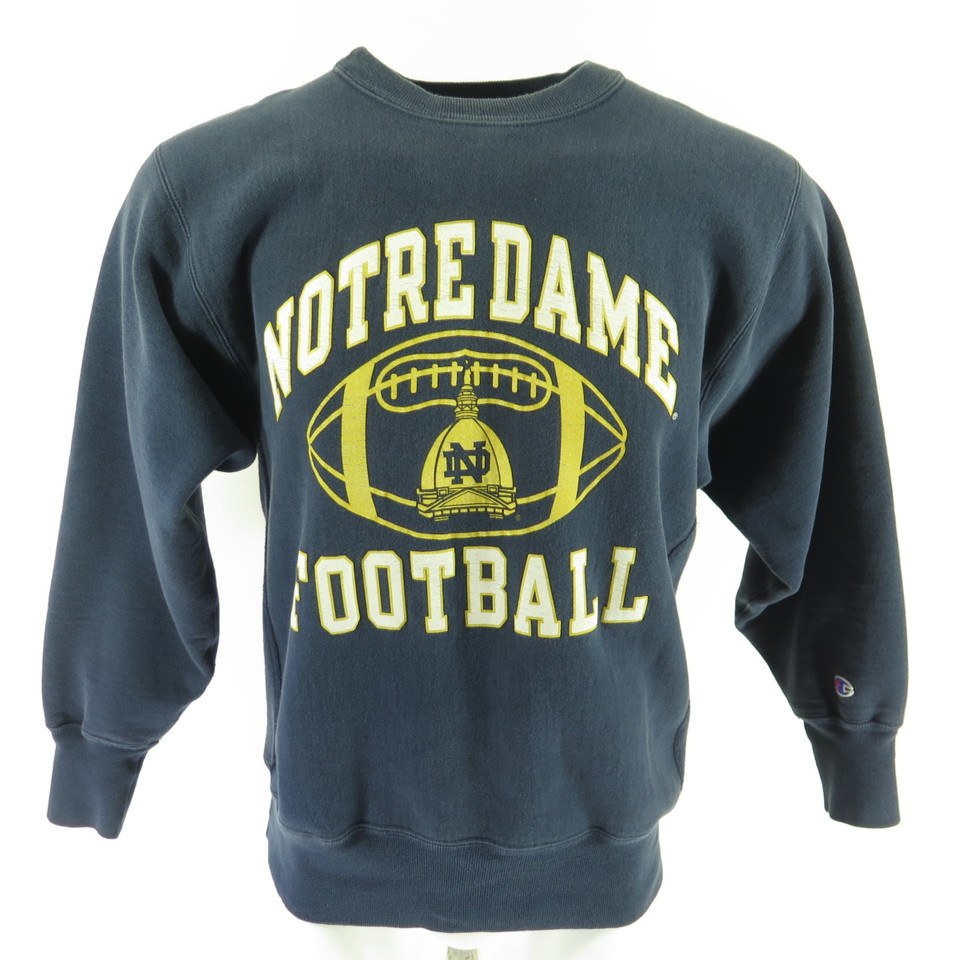 Vintage 90s Notre Dame Champion Mens L Reverse Weave CFL University | The Clothing Vault