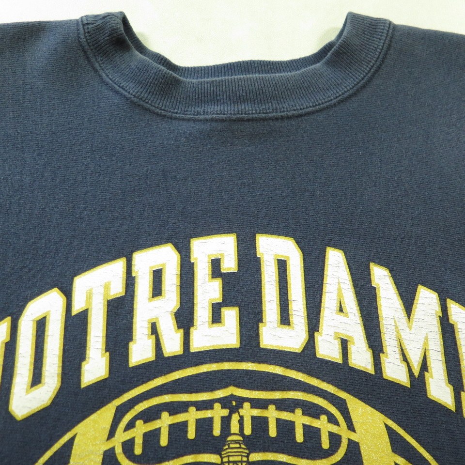 Vintage 90s Notre Dame Champion Sweatshirt Mens L Reverse 