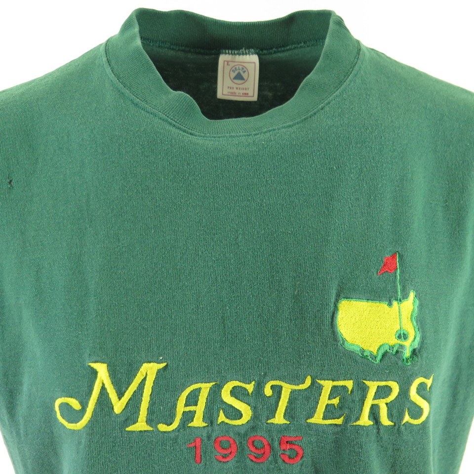 Vintage 90s Masters Golf T-Shirt Mens L Delta USA Made 1995 Green | The ...