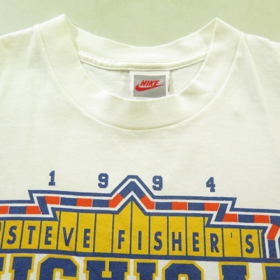 forgænger Faktisk skyde Vintage 90s Nike T-Shirt XL Michigan Basketball Camp USA Made Steve Fisher  | The Clothing Vault