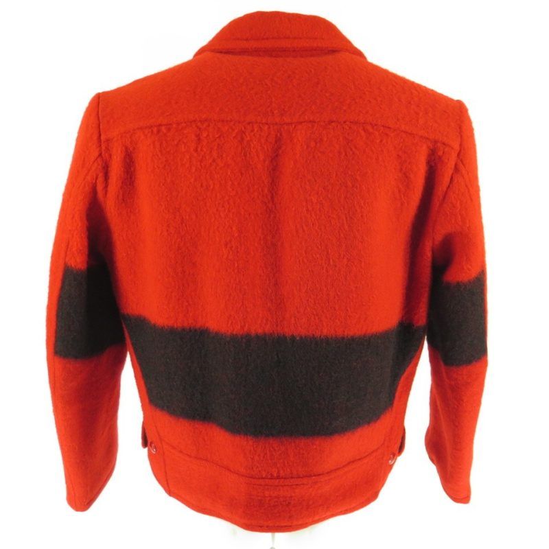 Vintage 40s Hudsons Bay Point Blanket Coat Jacket 40 England Wool Red