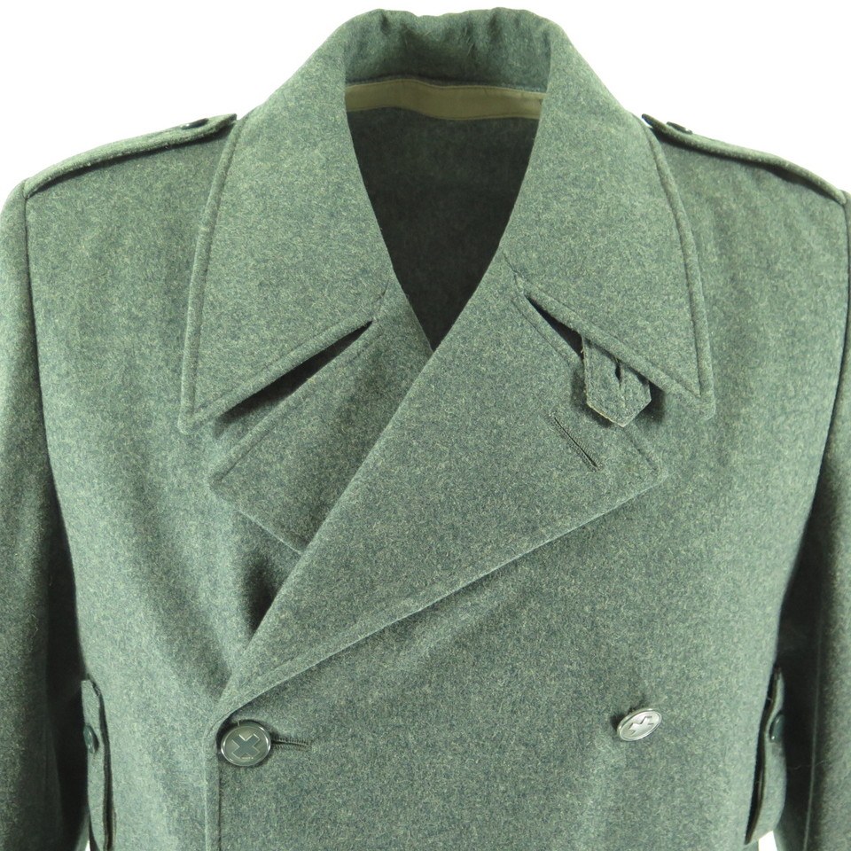 Vintage S Swiss Army Coat Wool Overcoat Medium Switzerland The Clothing Vault