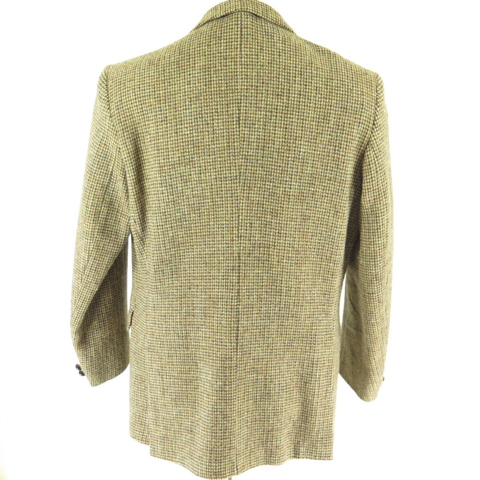 Vintage 80s Harris Tweed Wool Sport Coat Jacket 44 Long England Made 2 ...