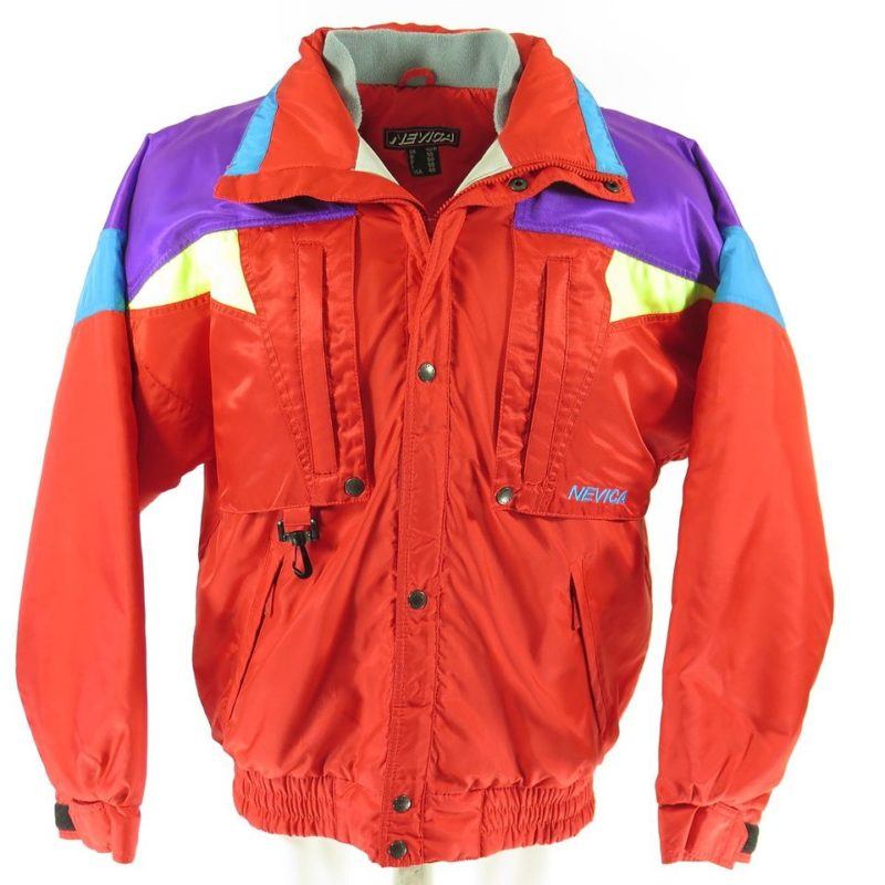 Vintage 80s Nevica FS 20 MC Ski Jacket Mens 40 Red Retro Puffy Time ...