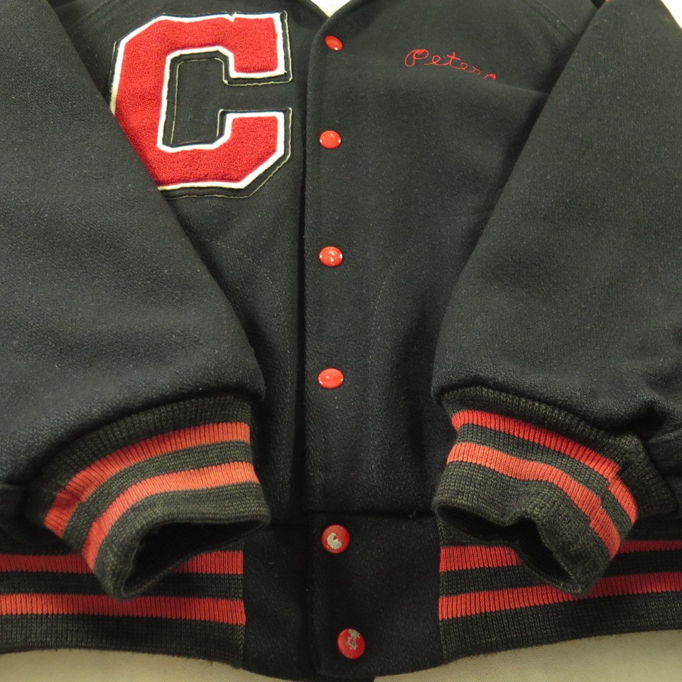 Vintage 80s Columbia Fencing Team Varsity Jacket Large New Jersey High