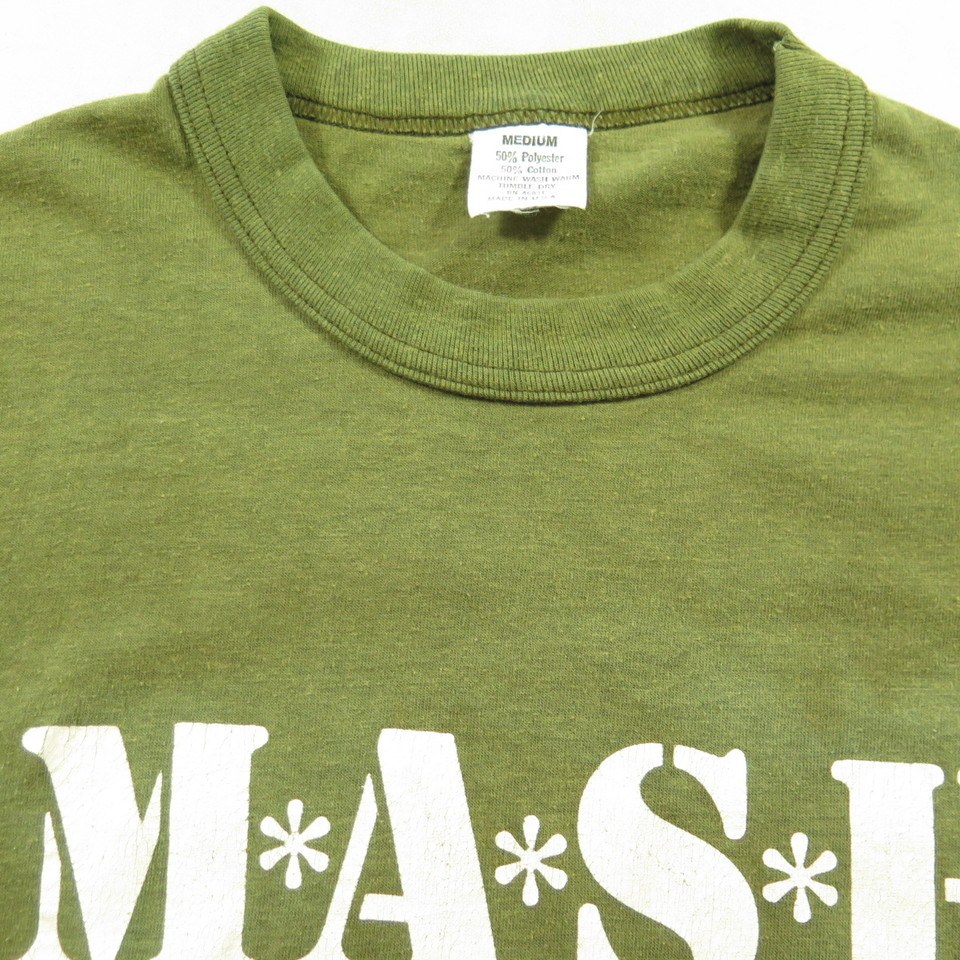 Reis Ontrouw Ewell Vintage 80s MASH Fox Film Mens T-shirt M 20th Century 50/50 Olive Green TV  Show | The Clothing Vault