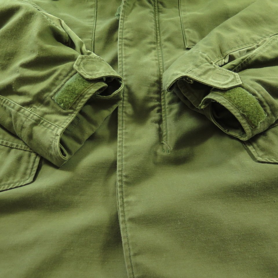 Vintage 70s M-65 Field Jacket S Long OG-107 Cotton Sateen USA Military ...