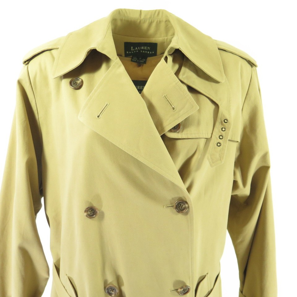 Lauren Ralph Lauren Overcoat Trench Coat Womens 8 Removable Liner Long ...