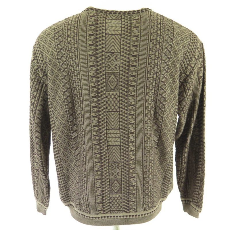 Peruvian Connection Sweater Mens XL Peru Alpaca Wool Black Brown Knit ...