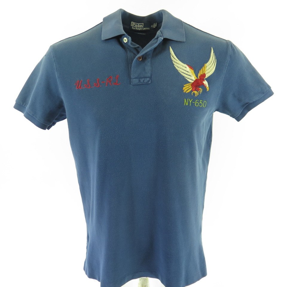 Polo Ralph Lauren Embroidered Shirt Mens Medium New York Eagle