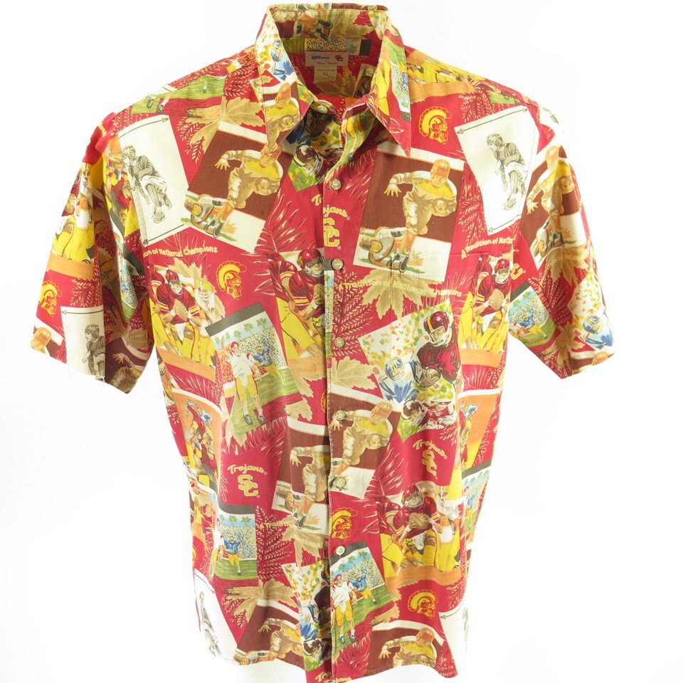 Reyn Spooner Hawaiian Shirt Mens XL Southern California Trojans ...