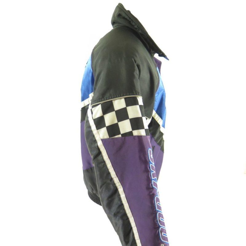 Vintage 90s Skidoo Ski Jacket Mens L Snowboard Race Checkered