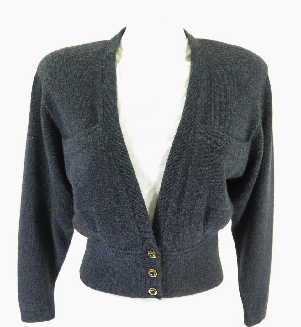 Vintage St John 2 Piece Skirt Suit Womens 8 Blue Wool Saks Fifth Avenue ...