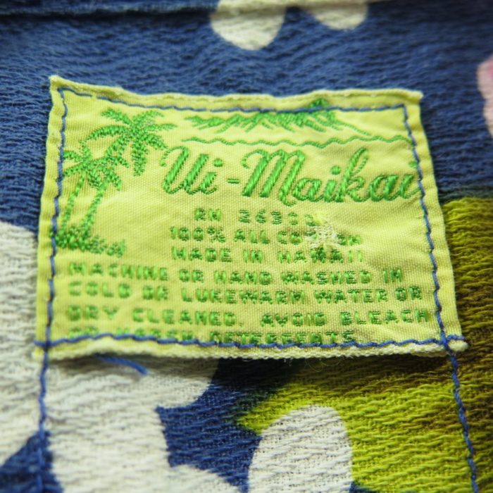 Vintage 60s Ui-Maikai Hawaiian Shirt Mens S Floral metal buttons | The ...