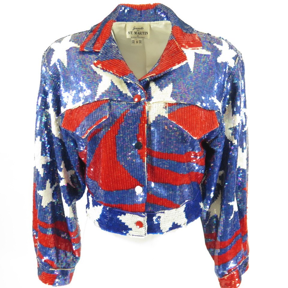 American Flag Sequin Jacket - Glitz & Ears Boutique