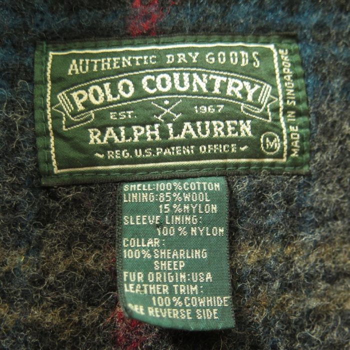 Vintage 90s Polo Country Ralph Lauren Coat Mens M Canvas Shell ...