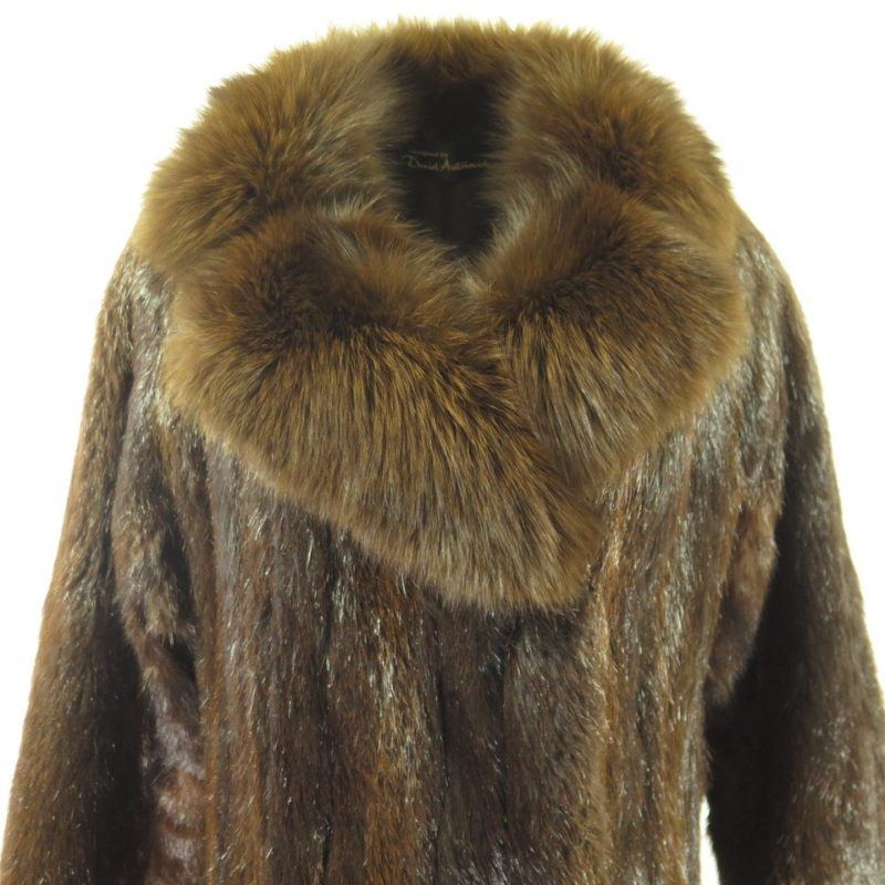 Daniel Antonovich Beaver Fur Overcoat Womens XL Long Brown Coat | The ...