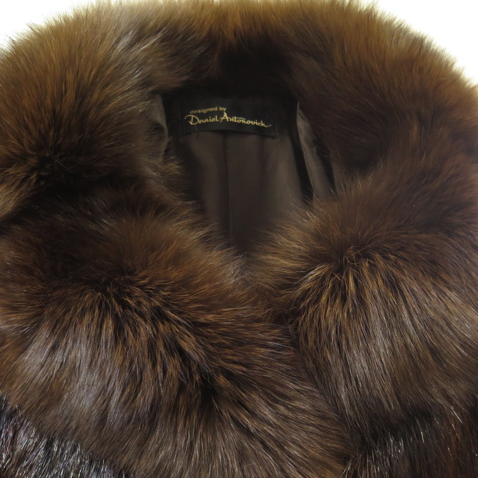 Daniel Antonovich Beaver Fur Overcoat Womens XL Long Brown Coat | The ...