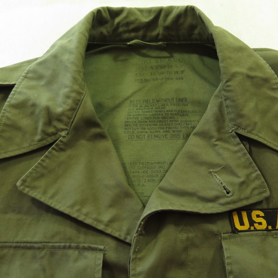 Vintage 50s M-43 Field Jacket S Short OG-107 Military Korea US