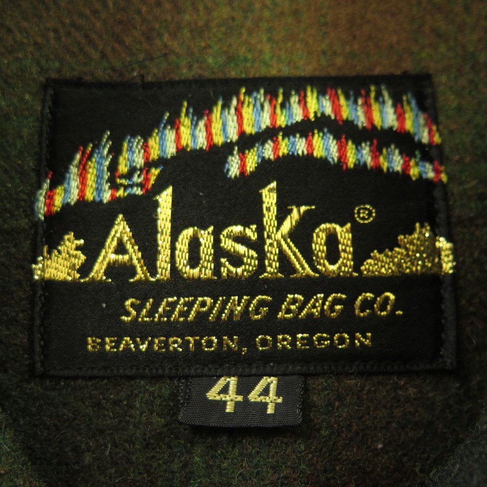 Vintage 50s Alaska Sleeping Bag Wool Jacket 44 Shadow Plaid D Pockets ...