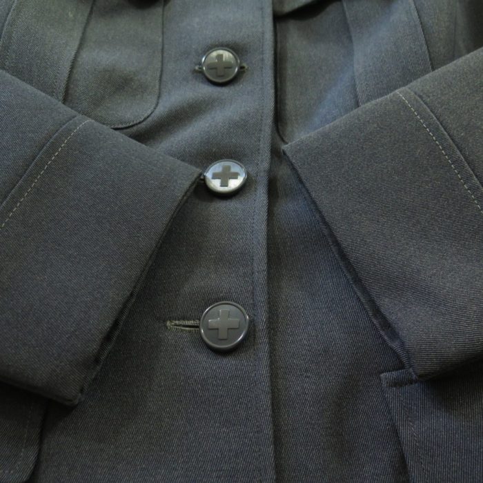 Vintage 60s Swiss Officer Coat Womens M Deadstock Military Wool Gray ...