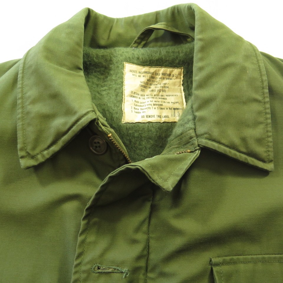 Vintage 60s Type A-2 Military Jacket L Vietnam MIL-J-21708B