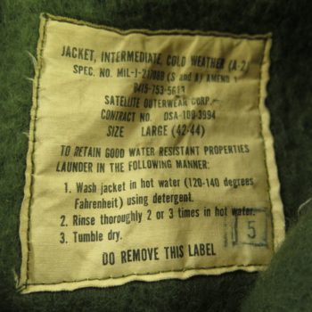 Vintage 60s Type A-2 Military Jacket L Vietnam MIL-J-21708B (S and A ...