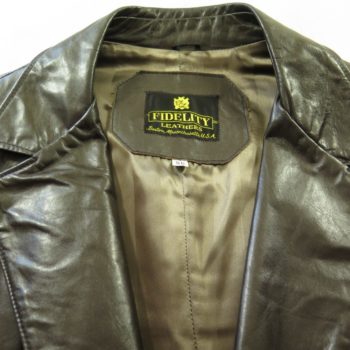Vintage 70s Fidelity Leather Jacket Sport Coat Cut Mens 50 USA 2 Button ...