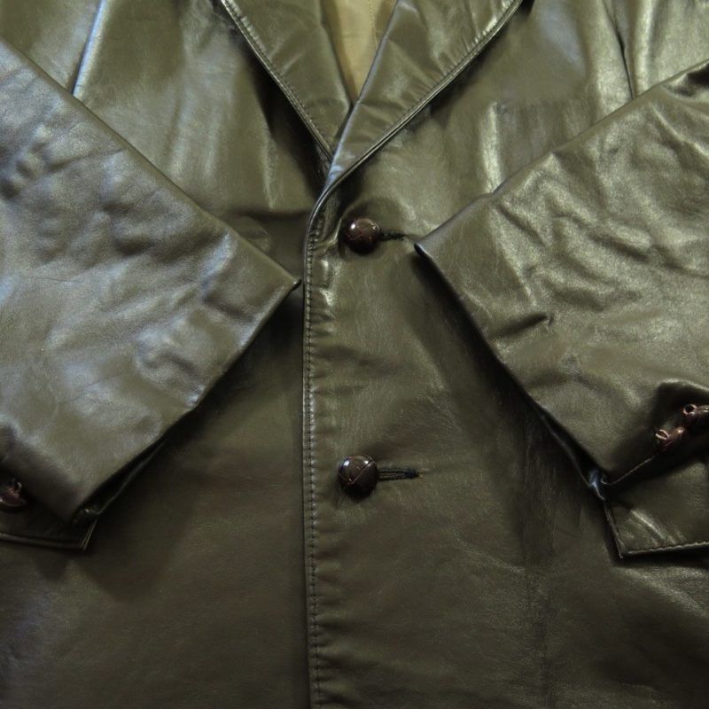 Vintage 70s Fidelity Leather Jacket Sport Coat Cut Mens 50 USA 2 Button ...