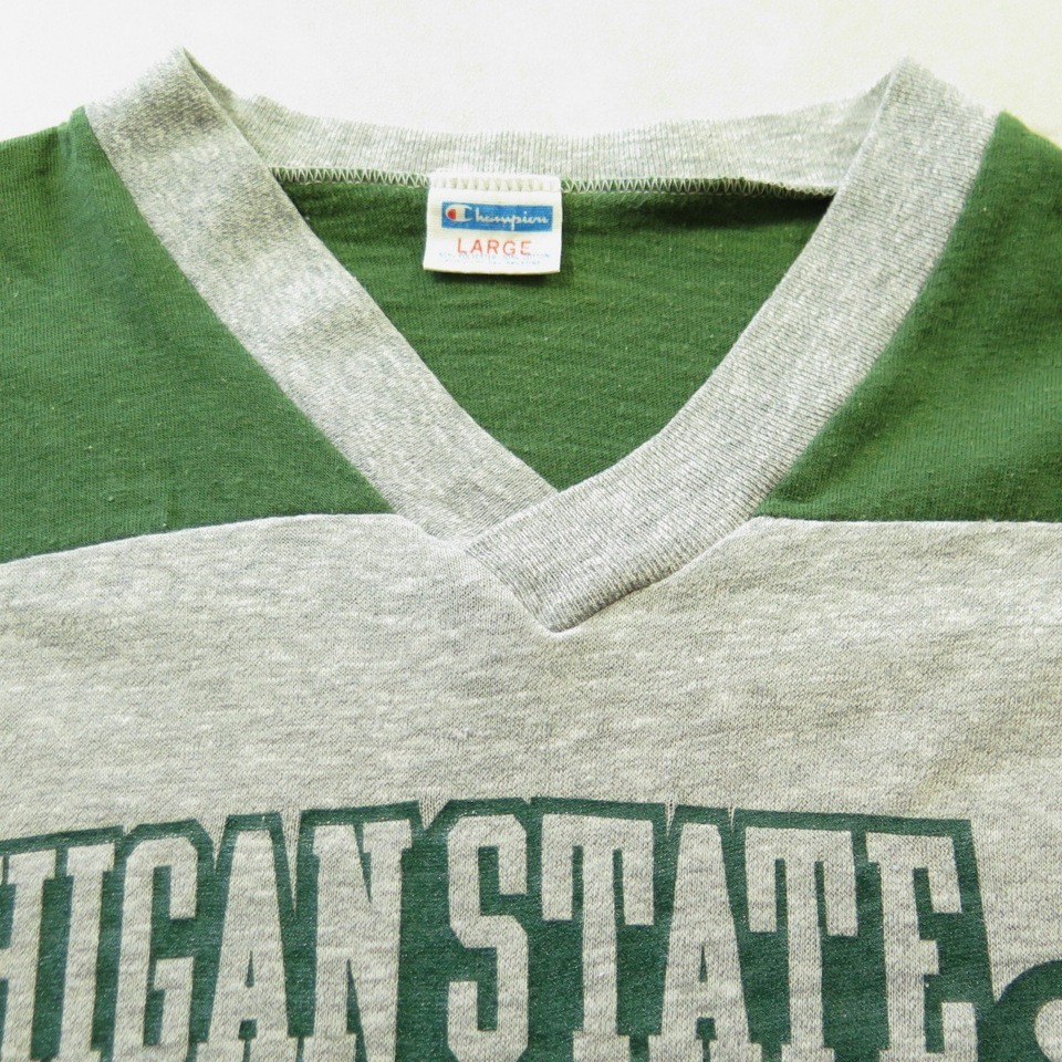 Vintage t shirt, MSU t shirt, 1970s t shirt, Michigan State t shirt, Champion t shirt, orders #22, college t shirt, vintage clothing, size large