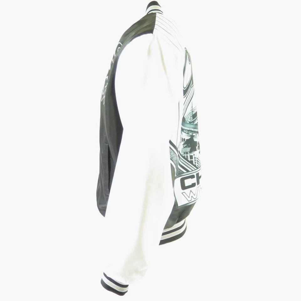 Chicago Oversize Baseball Jacket White / M