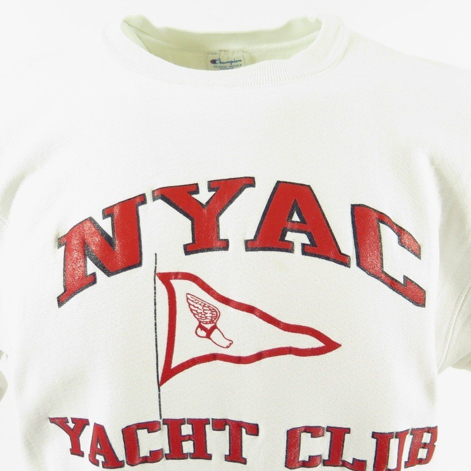 Vintage 80s NYAC Yacht Club P-Wing Champion Sweatshirt Mens XL