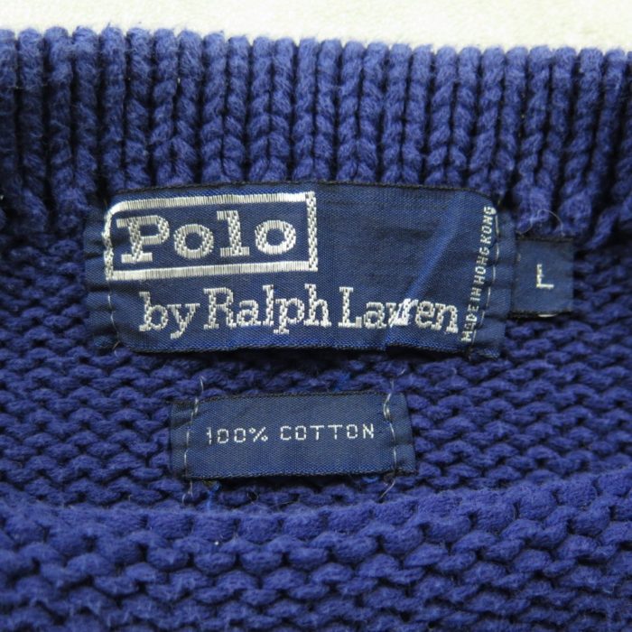 Vintage 80s Polo Ralph Lauren Sweater L Embroidered Flags 20 Year  Anniversary | The Clothing Vault