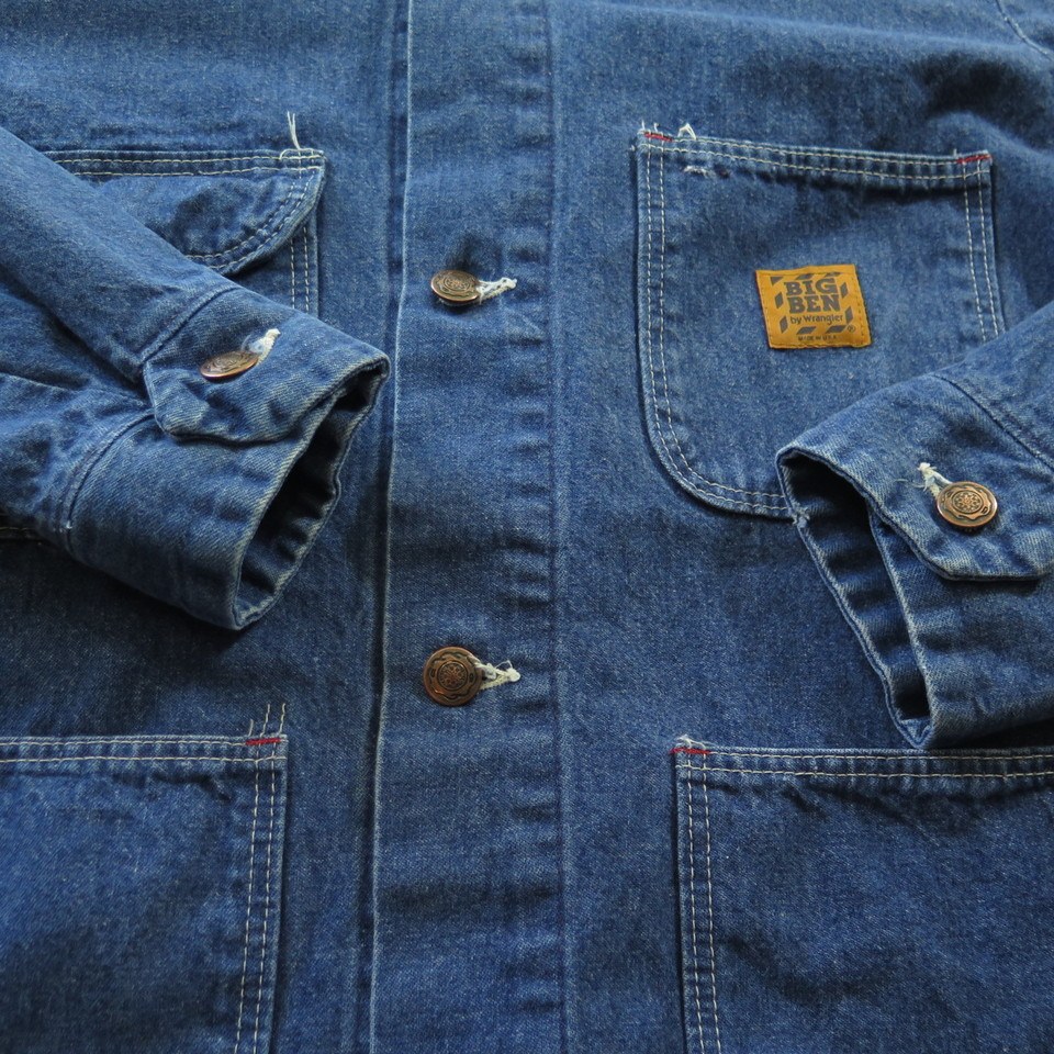 Ondenkbaar geboren Ongrijpbaar Vintage 80s Big Ben Denim Work Chore Jacket 40 or Med Wrangler USA Made  Blue | The Clothing Vault