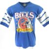 Buffalo Bills Shirt 80s New York Football T-Shirt Navy Blue Jersey