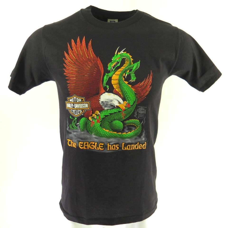 Vintage 80s Eagle Has Landed Shop T-shirt M Deadstock Dragon USA