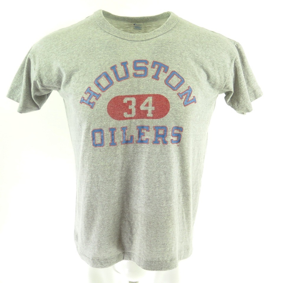 VINTAGE CHAMPION NFL HOUSTON OILERS TEE SHIRT 1969-EARLY 1980S