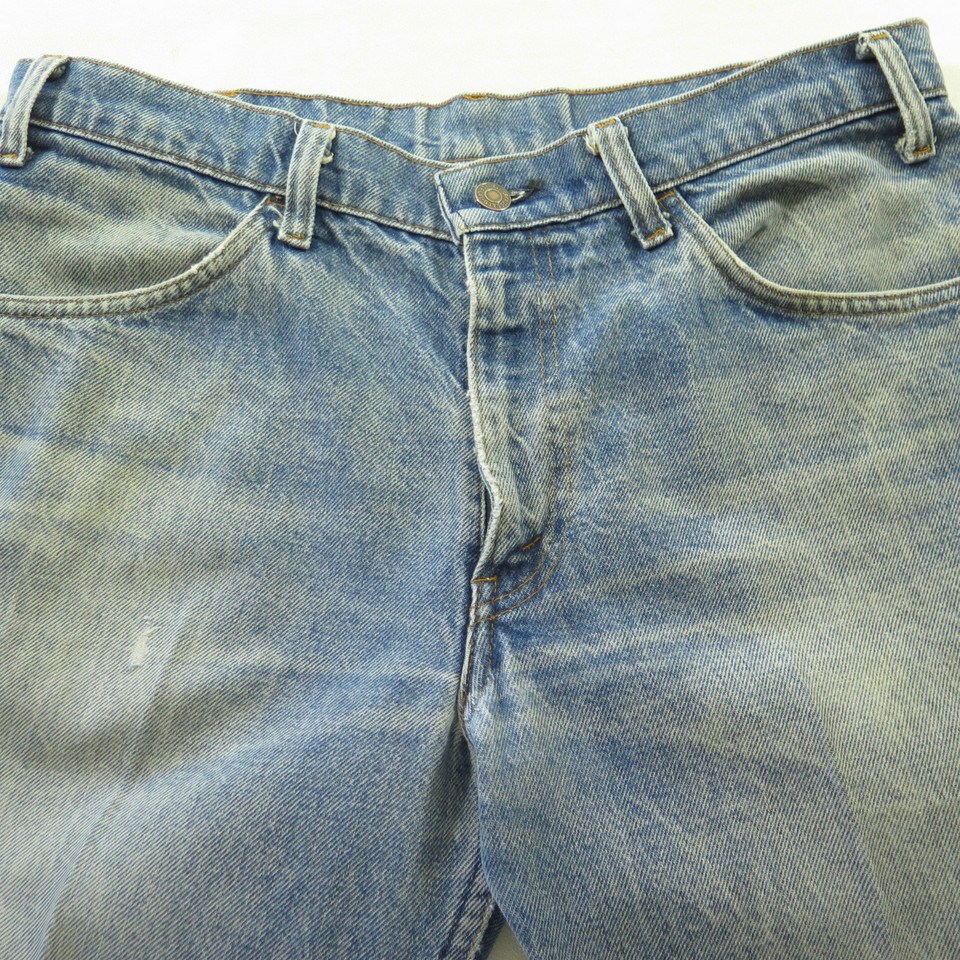 Vintage 70s Levis Bell Bottom Jeans Mens 34 x 33 Denim Flared