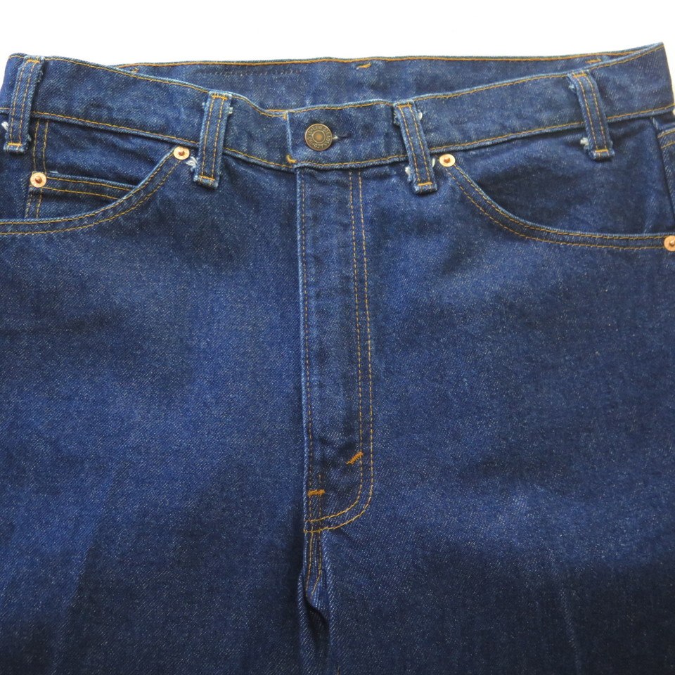 Vintage 80s Levi Strauss Denim Jeans Mens 34 x 31 USA Made Orange Tab ...