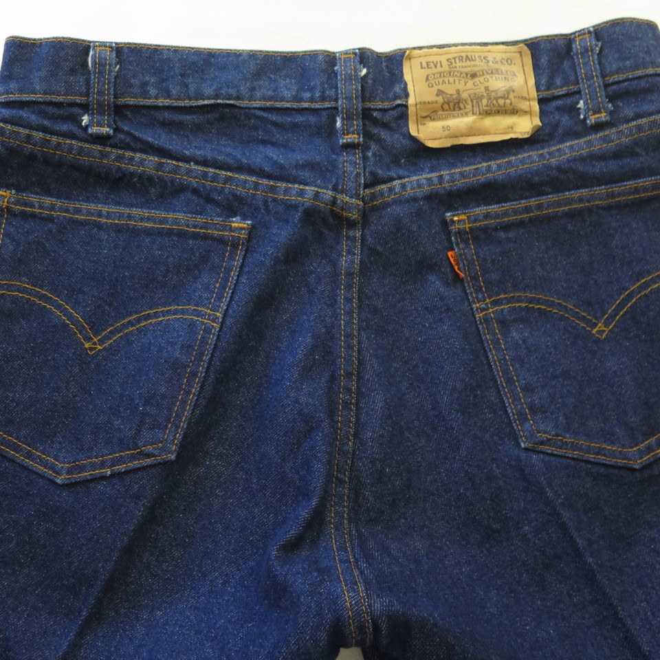 Vintage 80s Levi Strauss Denim Jeans Mens 34 x 31 USA Made Orange Tab ...