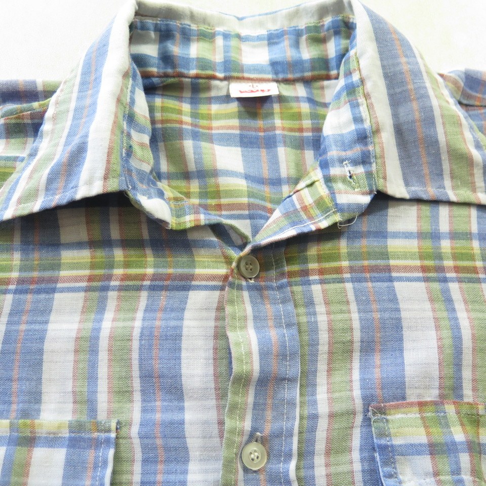 Vintage 80s Levis Stripes Shirt Large Thin Blend | The Clothing Vault