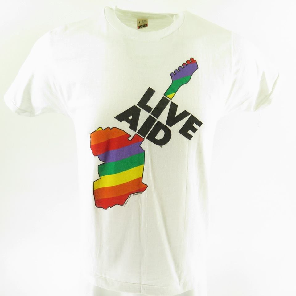 Live aid cheap vintage t shirt